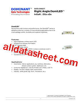 DST Datasheet PDF - DOMINANT Semiconductors