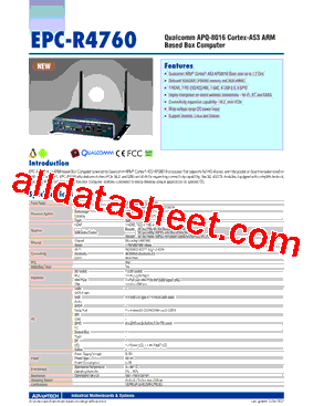 EPC-R4760 Datasheet PDF - Advantech Co., Ltd.