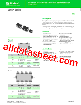 LCFEA Datasheet PDF - Littelfuse