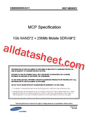 KBE00S003M Datasheet PDF - Samsung semiconductor