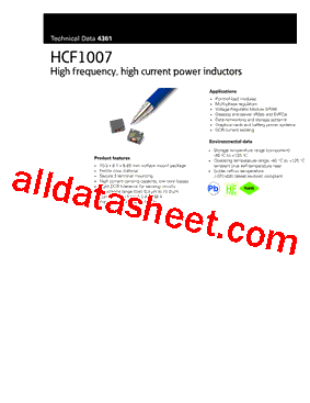 HCF1007-3R3-R Datasheet PDF - Eaton All Rights Reserved.