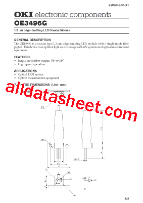 OE3496G Datasheet PDF - OKI electronic componets