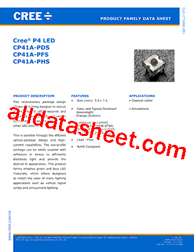 CP41A-PHS-CM0P0JJ4 Datasheet PDF - Cree, Inc