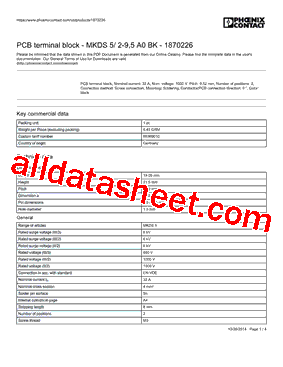 1870226 Datasheet PDF - PHOENIX CONTACT