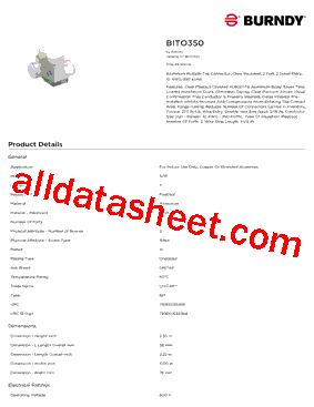 BITO350 Datasheet PDF - Hubbell Incorporated.