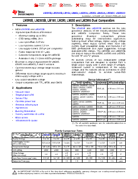 LM393D Datasheet PDF - Texas Instruments