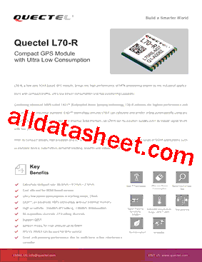 L70-R Datasheet PDF - Quectel Wireless Solutions Co., Ltd.