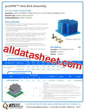 ATS-11G-207-C2-R0 Datasheet PDF - Advanced Thermal Solutions, Inc.