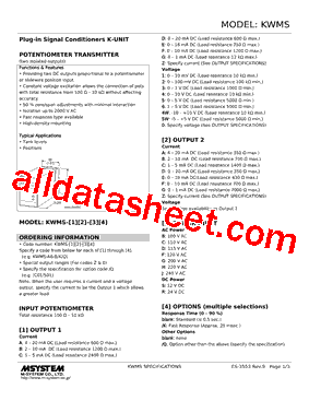 KWMS-4F-R Datasheet PDF - M-System Co.,Ltd.