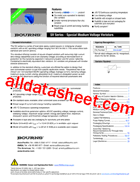 SV250K7 Datasheet PDF - Bourns Electronic Solutions
