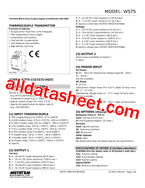 W5TS-312-R2 Datasheet PDF - M-System Co.,Ltd.