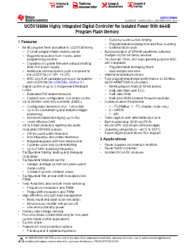 UCD3138064RGCT Datasheet PDF - Texas Instruments