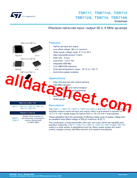 TSB711 Datasheet PDF - STMicroelectronics
