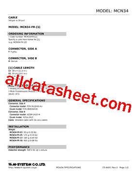MCN34 Datasheet PDF - M-System Co.,Ltd.