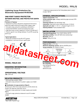 MALN Datasheet PDF - M-System Co.,Ltd.