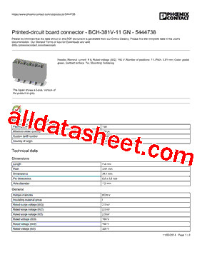 5444738 Datasheet PDF - PHOENIX CONTACT