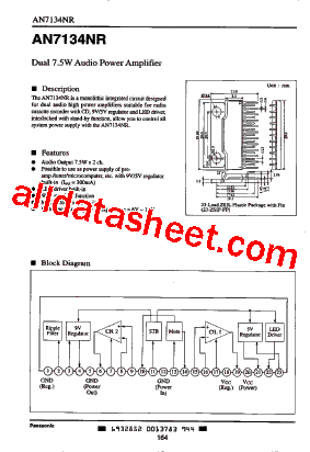 AN7134NR Datasheet PDF - Panasonic Semiconductor