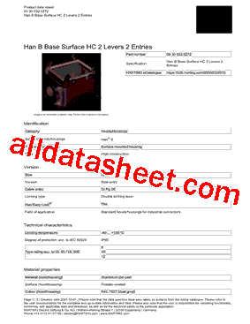 09-30-032-0272 Datasheet PDF - HARTING Technology Group