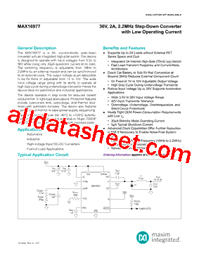 MAX16977 Datasheet PDF - Maxim Integrated Products