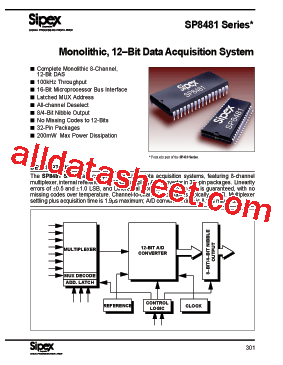 SP8481BP Datasheet PDF - Sipex Corporation