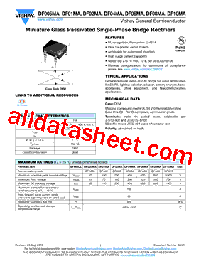 DF005MA Datasheet PDF - Vishay Siliconix