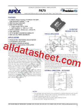 PA79 Datasheet PDF - Cirrus Logic