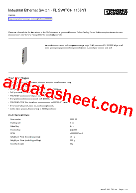 1085162 Datasheet PDF - PHOENIX CONTACT