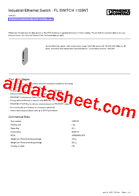 1085163 Datasheet PDF - PHOENIX CONTACT