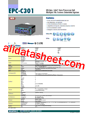 EPC-C301 Datasheet PDF - Advantech Co., Ltd.