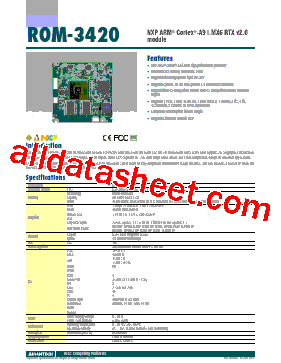 ROM-3420 Datasheet PDF - Advantech Co., Ltd.