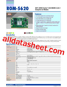 ROM-5620 Datasheet PDF - Advantech Co., Ltd.