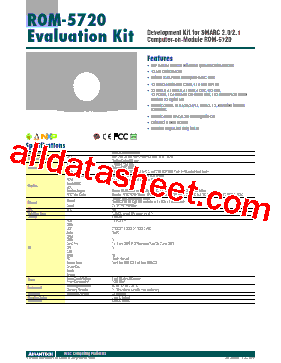 ROM-DK5720 Datasheet PDF - Advantech Co., Ltd.