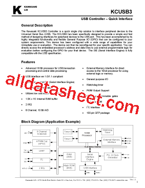 KCUSB3 Datasheet PDF - List of Unclassifed Manufacturers