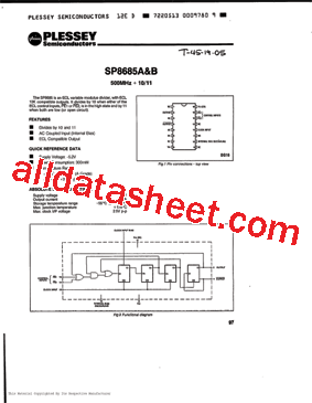 SP8685A Datasheet PDF - List of Unclassifed Manufacturers