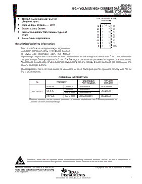 ULN2004AI Datasheet PDF - Texas Instruments