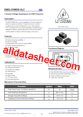 ESD3.3V88DS-ULC Datasheet PDF - UN Semiconducctor INC
