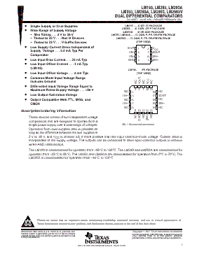 LM393DRE4 Datasheet PDF - Texas Instruments