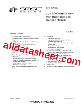 LPC47N237 Datasheet PDF - SMSC Corporation