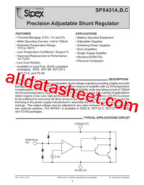 SPX431AM Datasheet PDF - Sipex Corporation