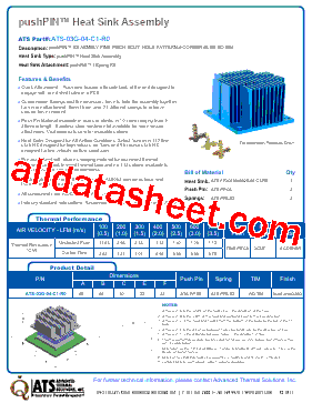 ATS-03G-04-C1-R0 Datasheet PDF - Advanced Thermal Solutions, Inc.