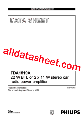 TDA1519A Datasheet PDF - NXP Semiconductors