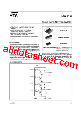 L6221C Datasheet PDF - STMicroelectronics