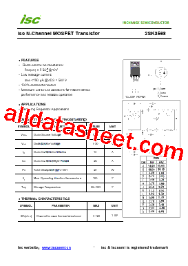 K3569 Datasheet PDF - Inchange Semiconductor Company Limited