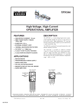 OPA544F/500 Datasheet PDF - Texas Instruments