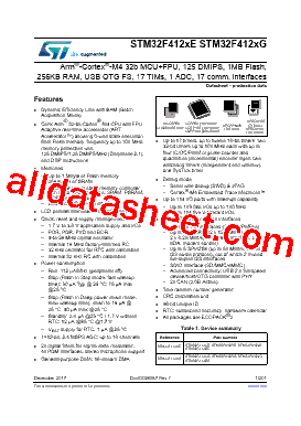 STM32F412RGY7TR Datasheet PDF - STMicroelectronics