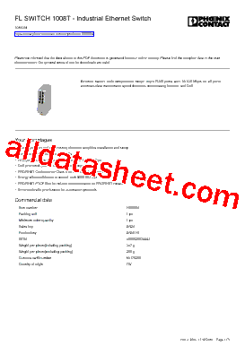 1085094 Datasheet PDF - PHOENIX CONTACT