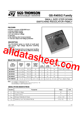GS-R405/2 Datasheet PDF - STMicroelectronics