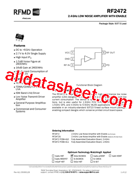 RF2472G Datasheet PDF - RF Micro Devices