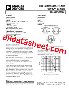 AD8065ART-REEL7 Datasheet PDF - Analog Devices