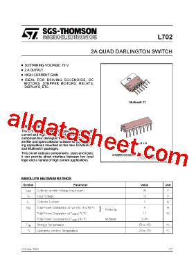 L702N Datasheet PDF - STMicroelectronics